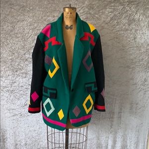 COPY - Braetan wool coat size Large multi colored…